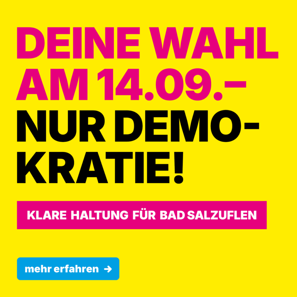 Deine Wahl am 14.09. – Nur Demokratie! Hier mehr erfahren